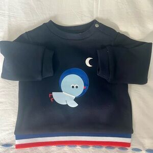 Jacadi Navy Blue Sweatshirt 12m NWT